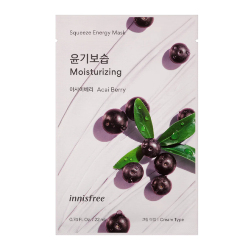 Innisfree. Squeeze Energy Mask_Acai Berry Face Mask Sheet