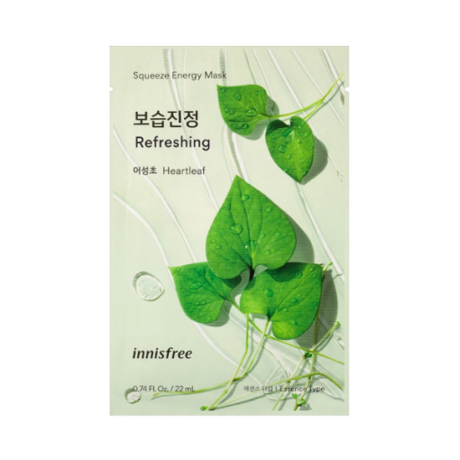 Innisfree. Squeeze Energy Mask_Heartleaf Face Mask Sheet